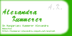 alexandra kummerer business card